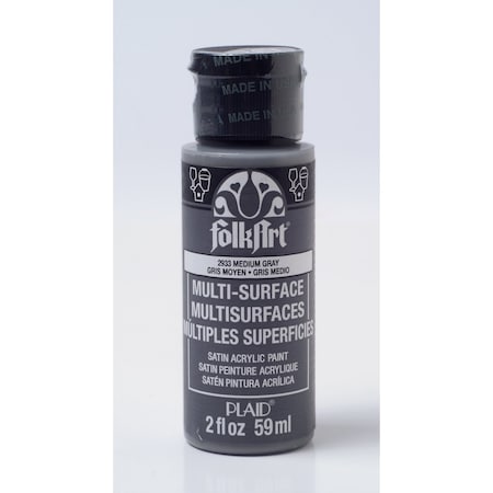 Plaid Plaid FolkArt Satin Medium Gray Hobby Paint 2 oz 2933